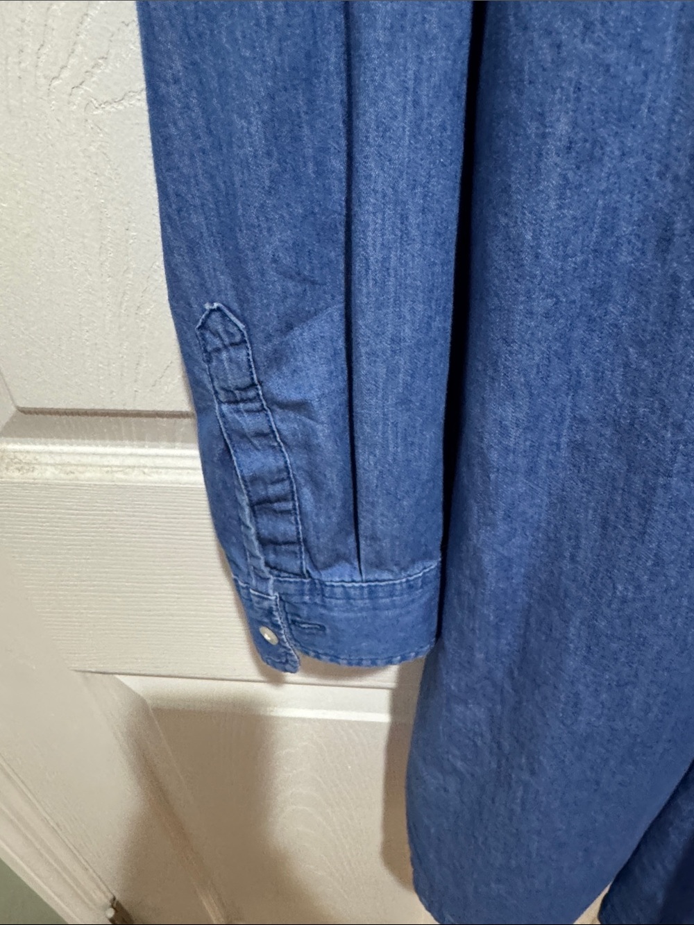 Old Navy Denim Button-Front Shirt Dress - Blue XL - Picture 5 of 6